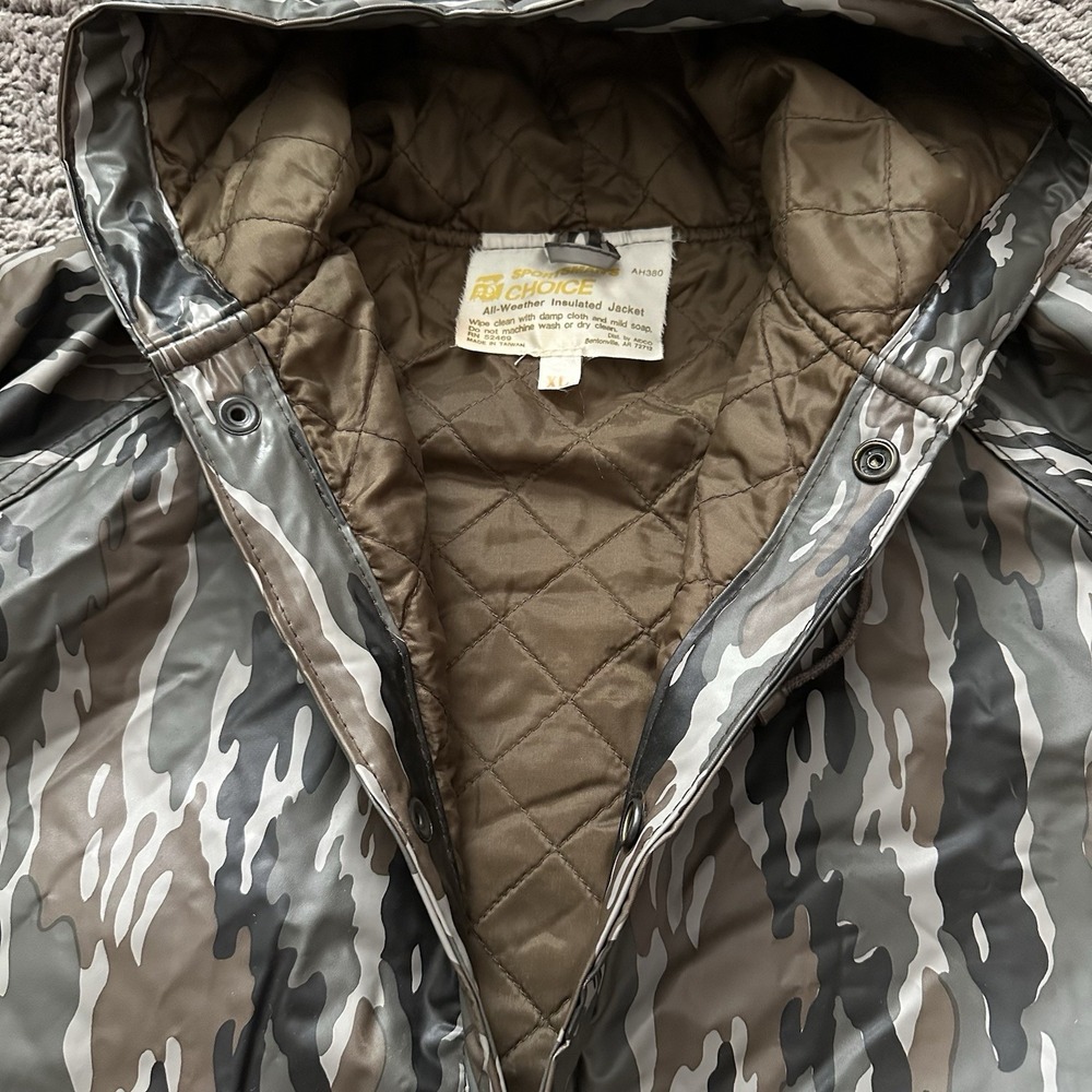 Sportsman's Choice Insulated All Weather Vintage Men's XL Camo Hooded Jacket - Picture 3 of 10